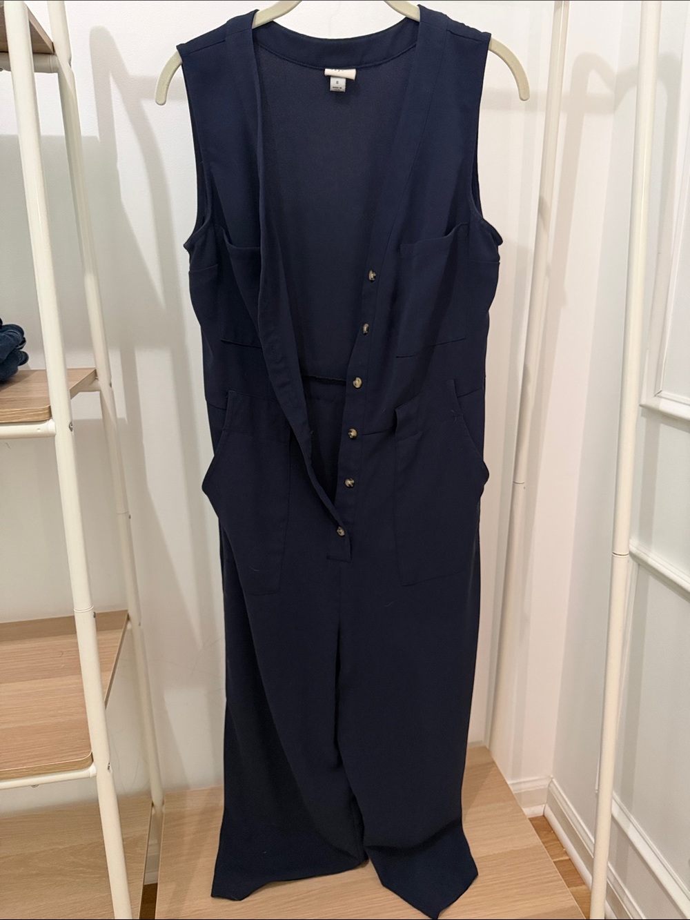 a new day Navy Sleeveless Jumpsuit Capri/Cropped Fit